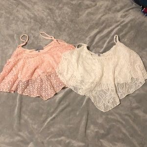 Charlotte Russe Lace Crop Tops